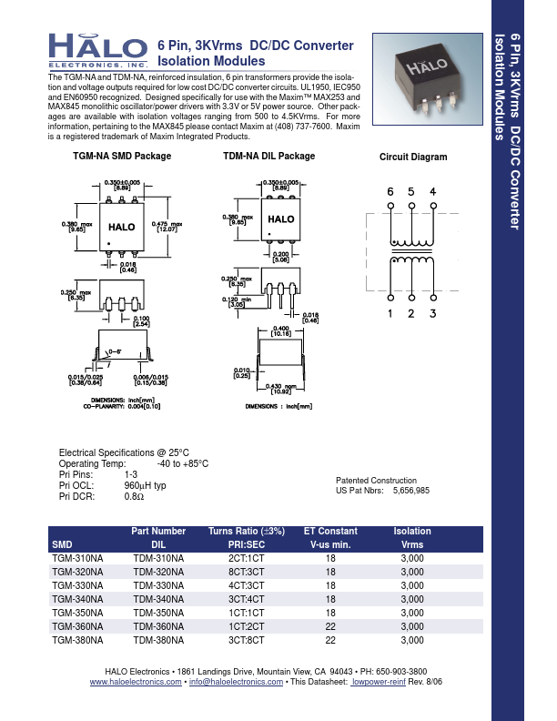 <?=TGM-330NA?> डेटा पत्रक पीडीएफ