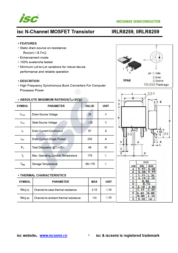 IRLR8259