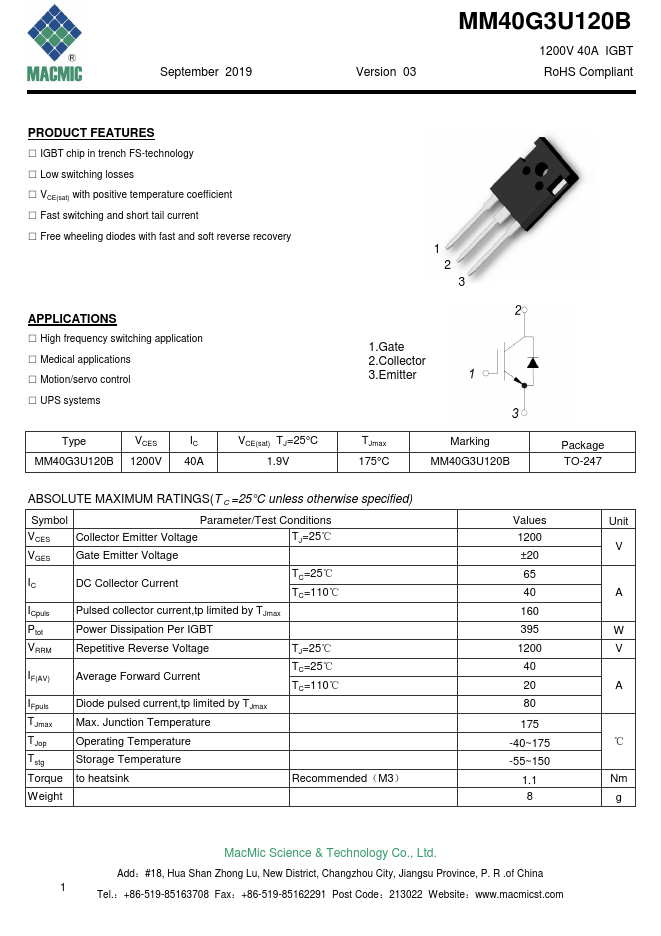 <?=MM40G3U120B?> डेटा पत्रक पीडीएफ