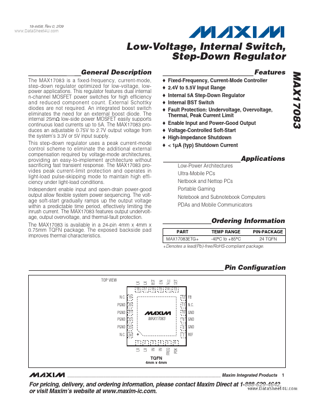 MAX17083 Maxim Integrated Products