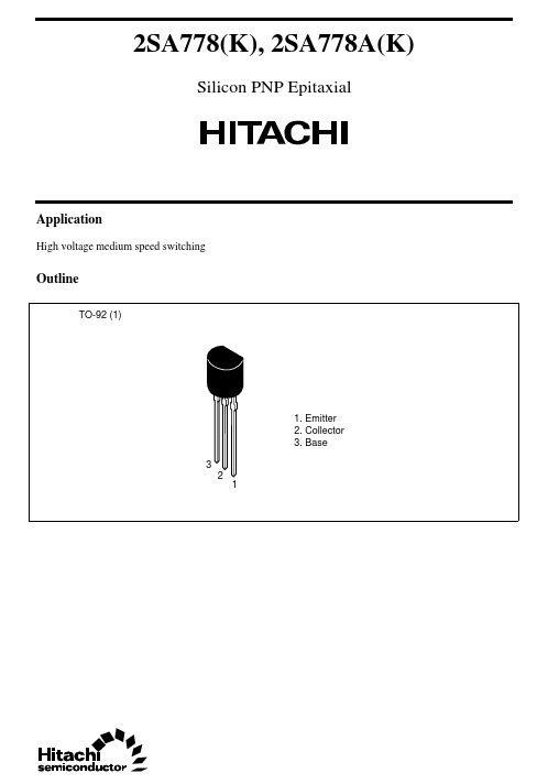 2SA778 Hitachi Semiconductor