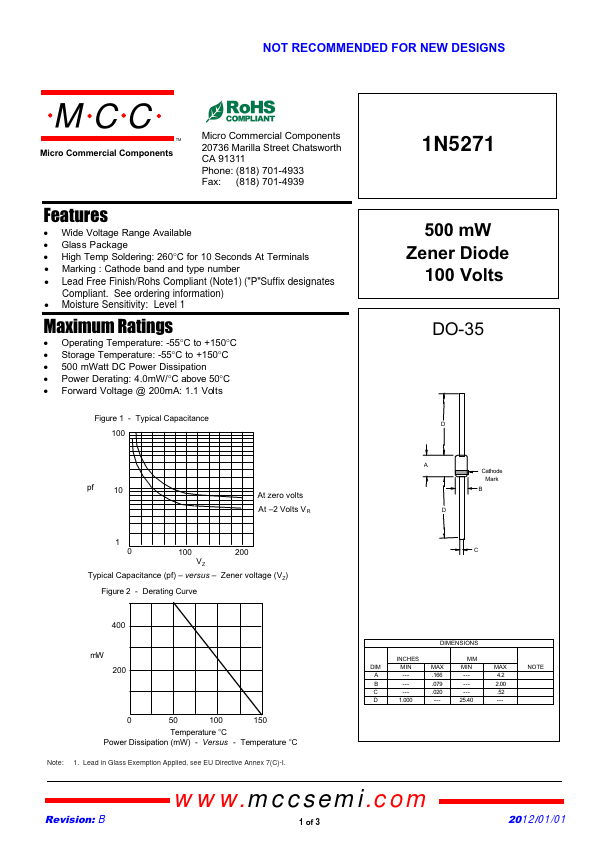 1N5271 MCC