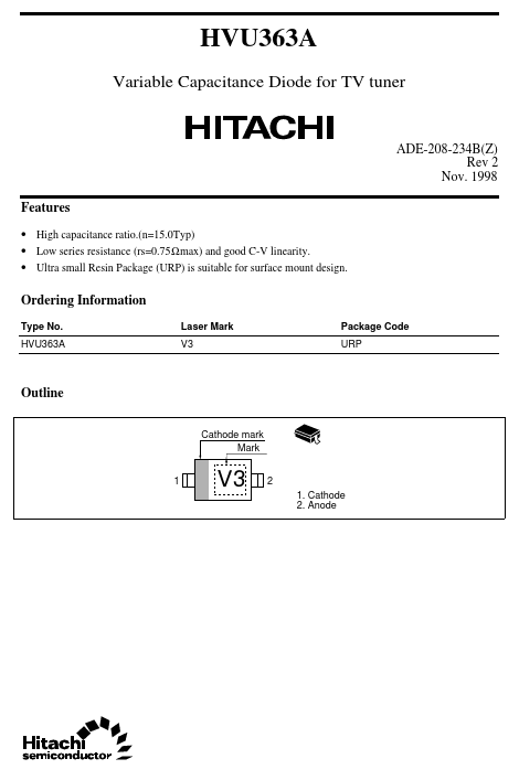 HVU363 Hitachi Semiconductor