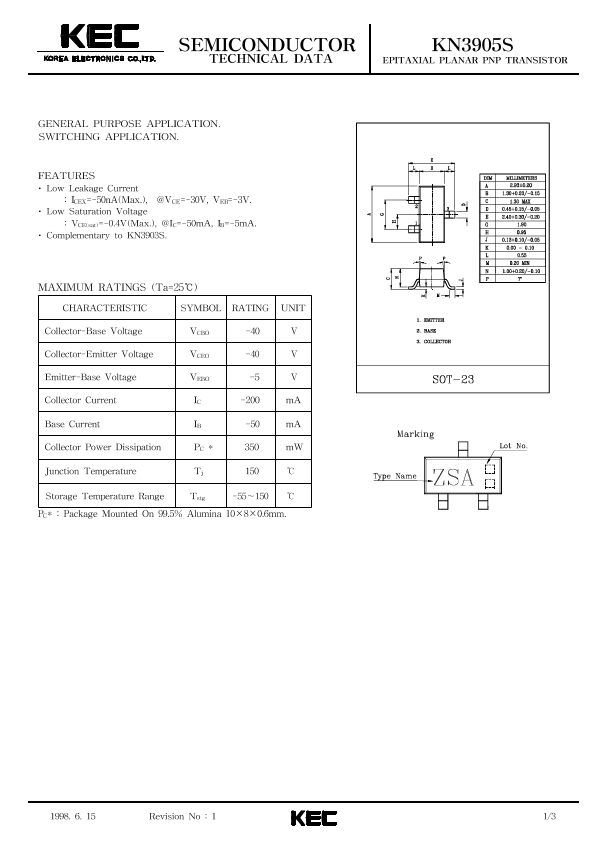 KN3905S KEC