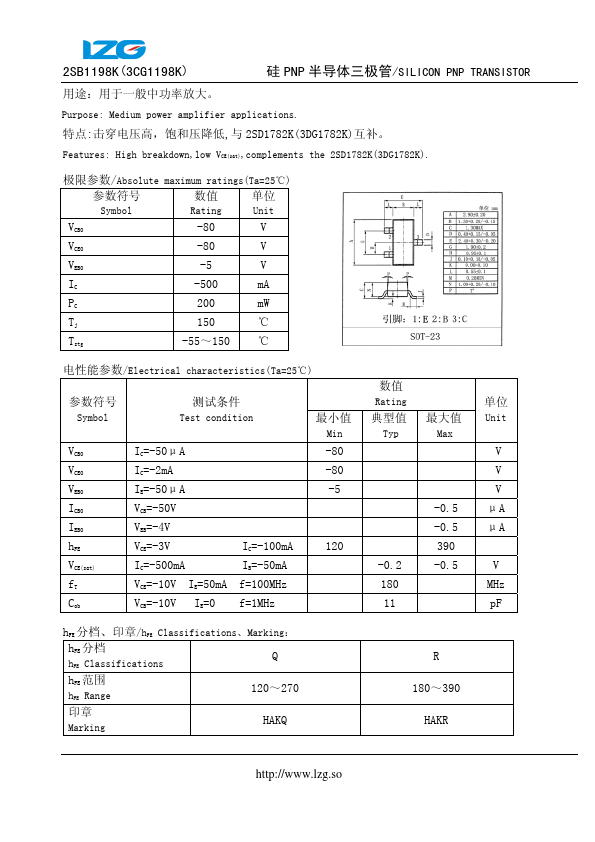 2SB1198K LZG