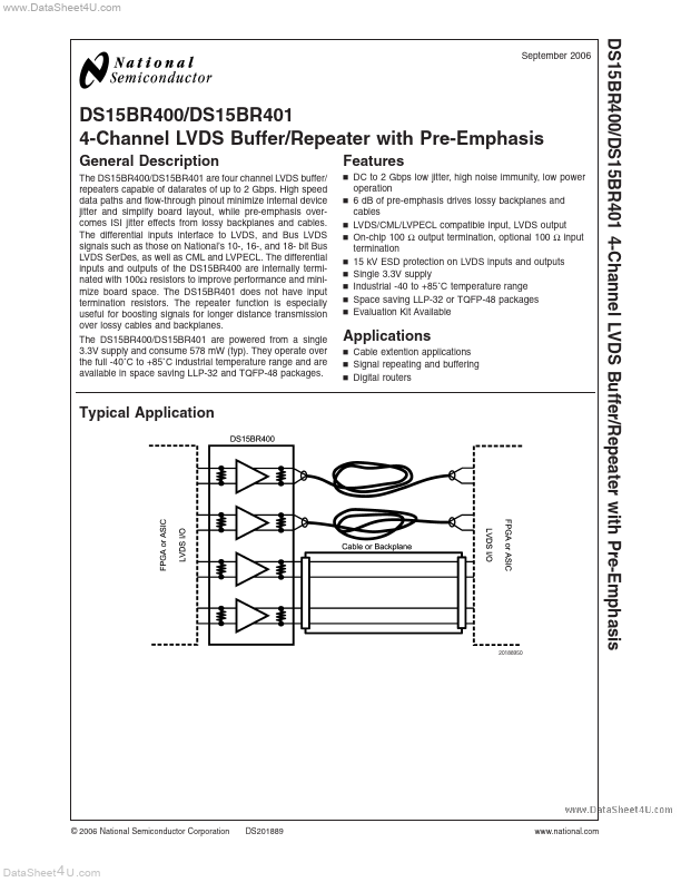 DS15BR401 National Semiconductor