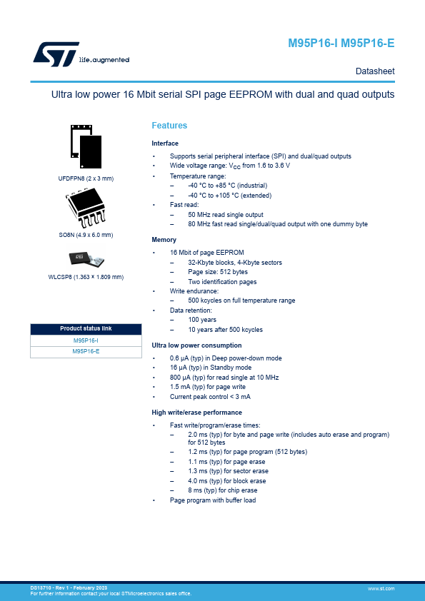 M95P16-E STMicroelectronics