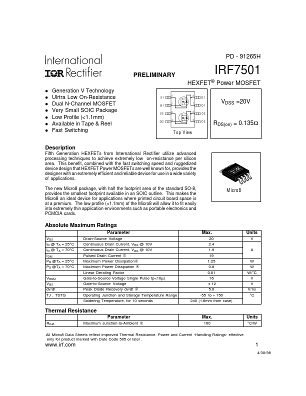 IRF7501 International Rectifier