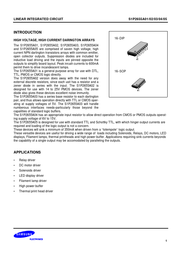 S1P2655A01 Samsung semiconductor