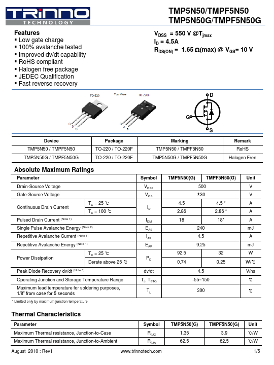 TMP5N50G