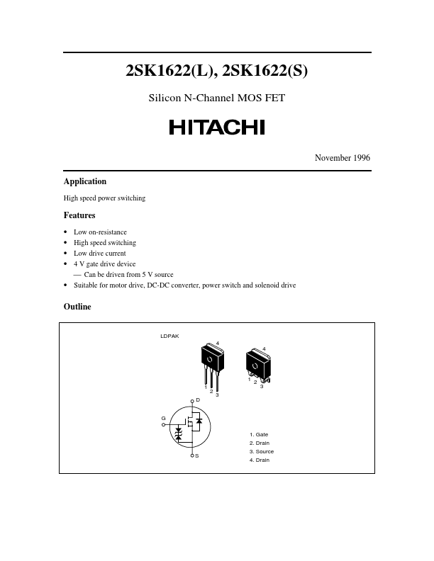 2SK1622L Hitachi Semiconductor