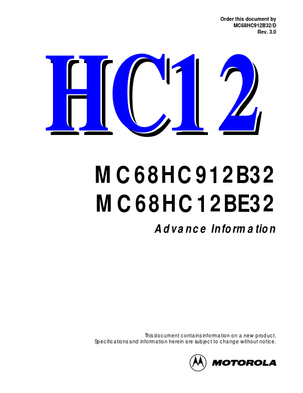 MC68HC12BE32