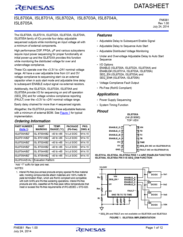 ISL8704A Renesas