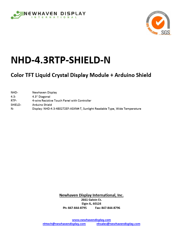 <?=NHD-4.3RTP-SHIELD-N?> डेटा पत्रक पीडीएफ