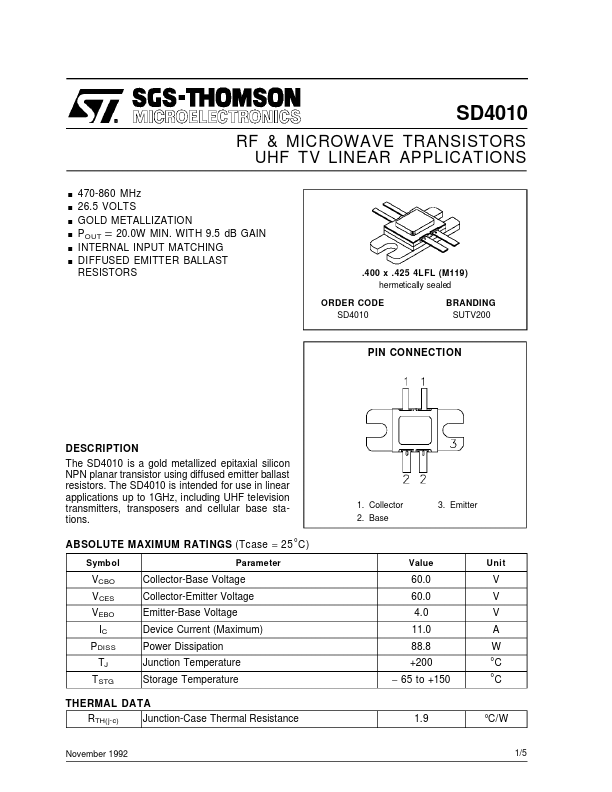 SD4010 ST Microelectronics