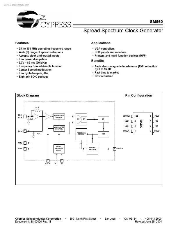 SM560 Cypress Semiconductor