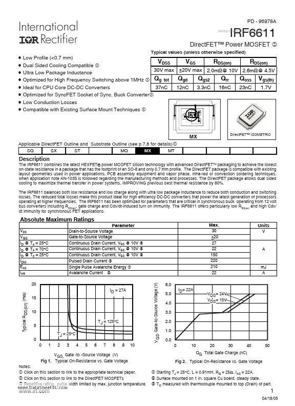 IRF6611 International Rectifier