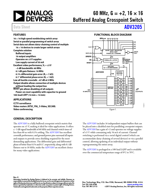 ADV3205 Analog Devices