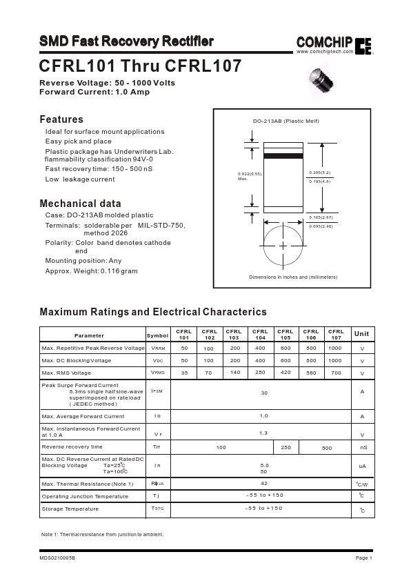 CFRL101 Comchip Technology