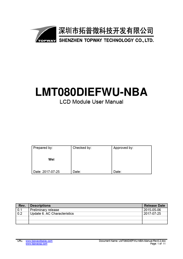 <?=LMT080DIEFWU-NBA?> डेटा पत्रक पीडीएफ