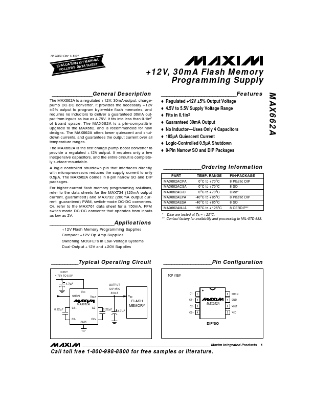 MAX662A Maxim