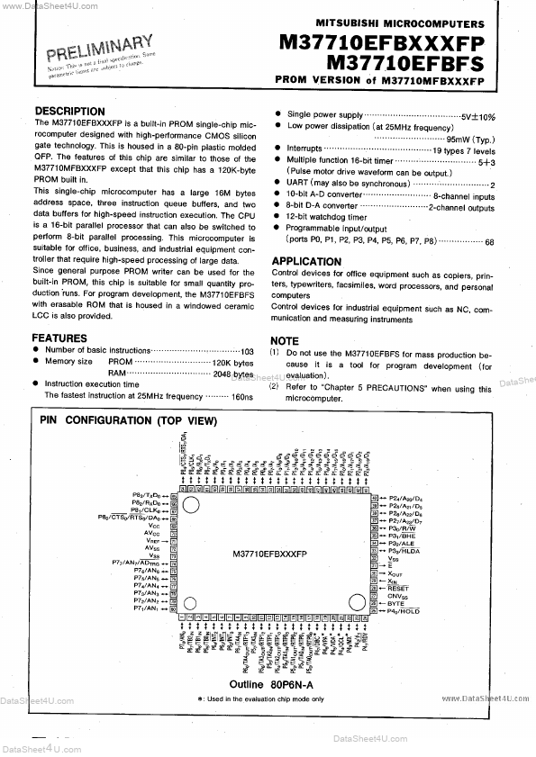 <?=M37710EFBFS?> डेटा पत्रक पीडीएफ