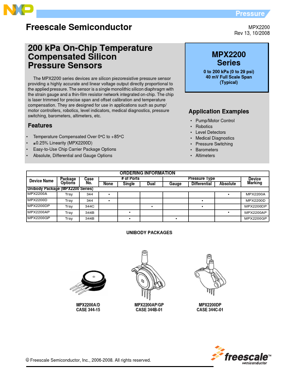 MPX2200A Freescale Semiconductor