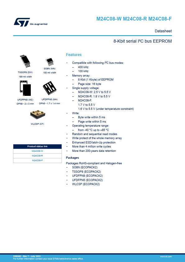 M24C08-W STMicroelectronics