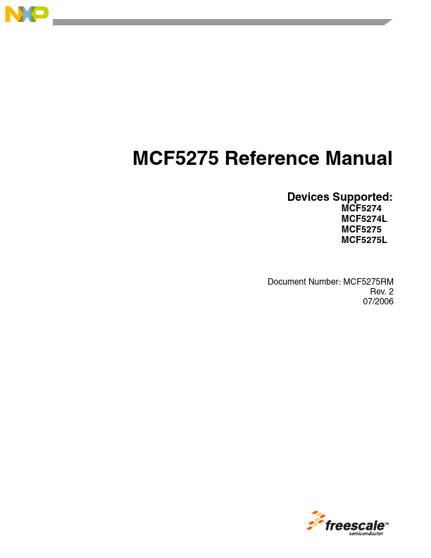 MCF5274 Freescale Semiconductor