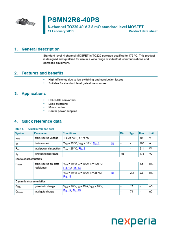 PSMN2R8-40PS