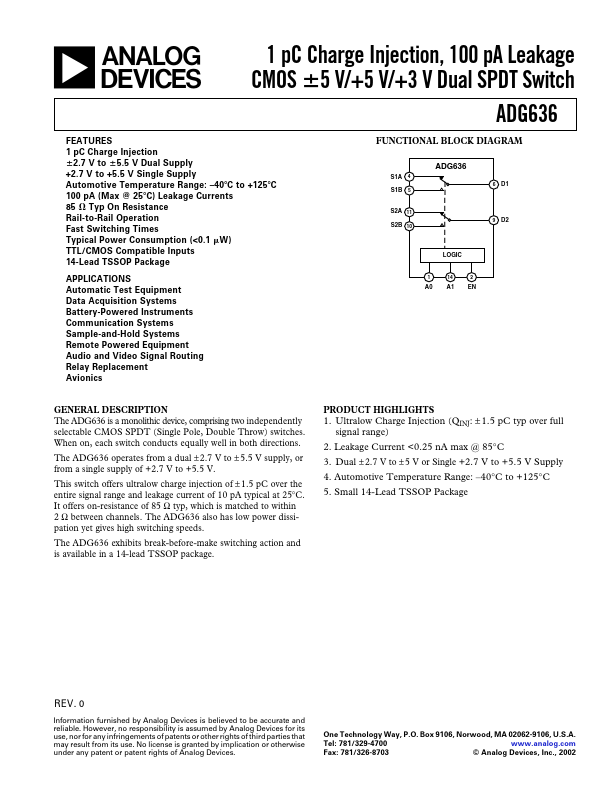 ADG636 Analog Devices