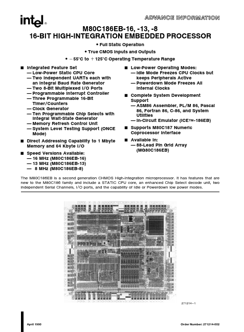 M80C186EB-13 Intel