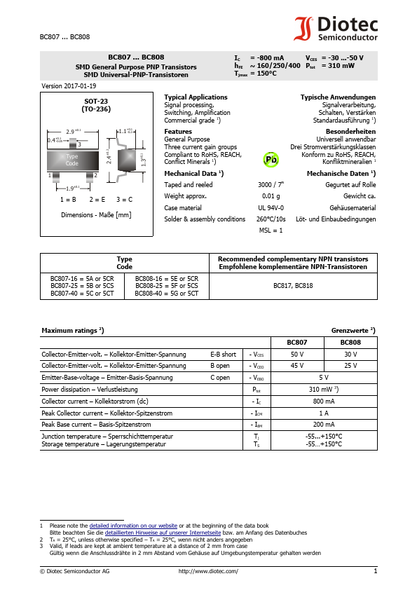 BC808-40 Diotec