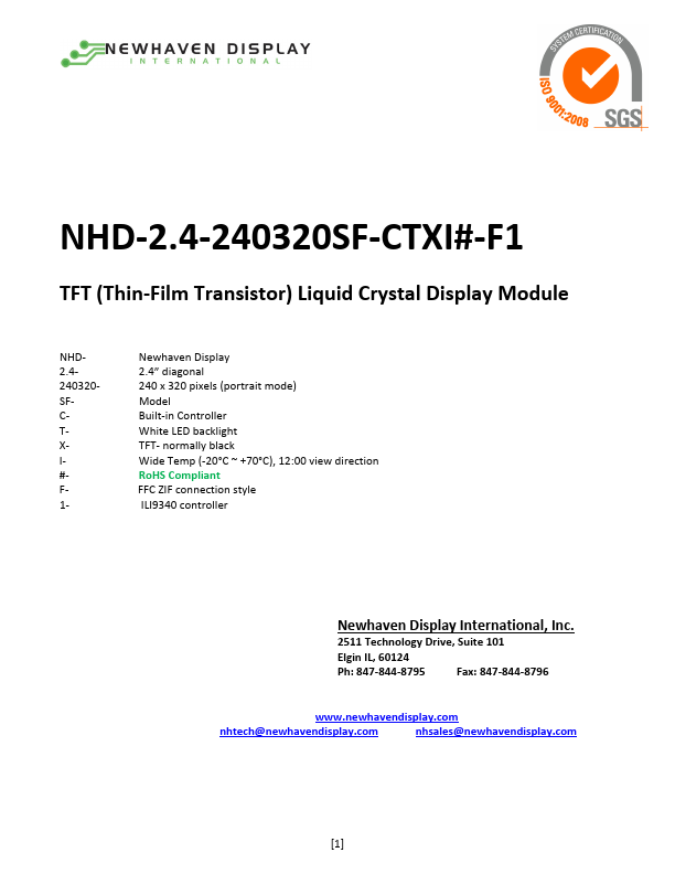 <?=NHD-2.4-240320SF-CTXI?> डेटा पत्रक पीडीएफ