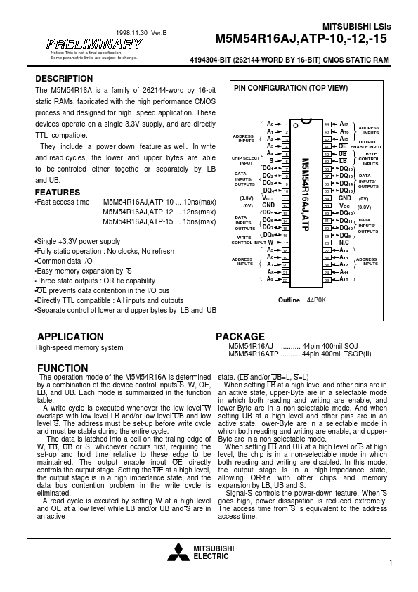 M5M54R16ATP-12 Mitsubishi