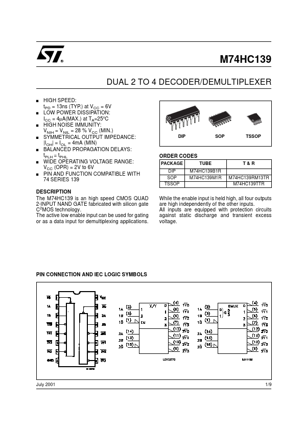 M74HC139 ST Microelectronics