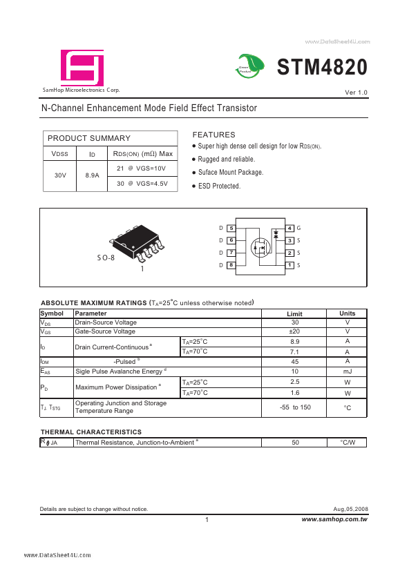 <?=STM4820?> डेटा पत्रक पीडीएफ