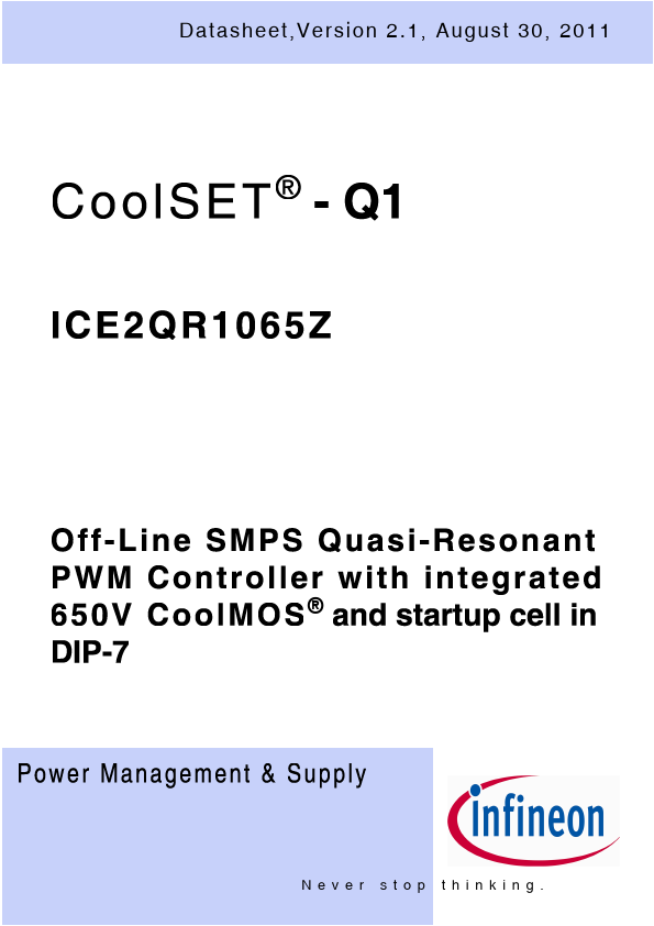 <?=ICE2QR1065Z?> डेटा पत्रक पीडीएफ