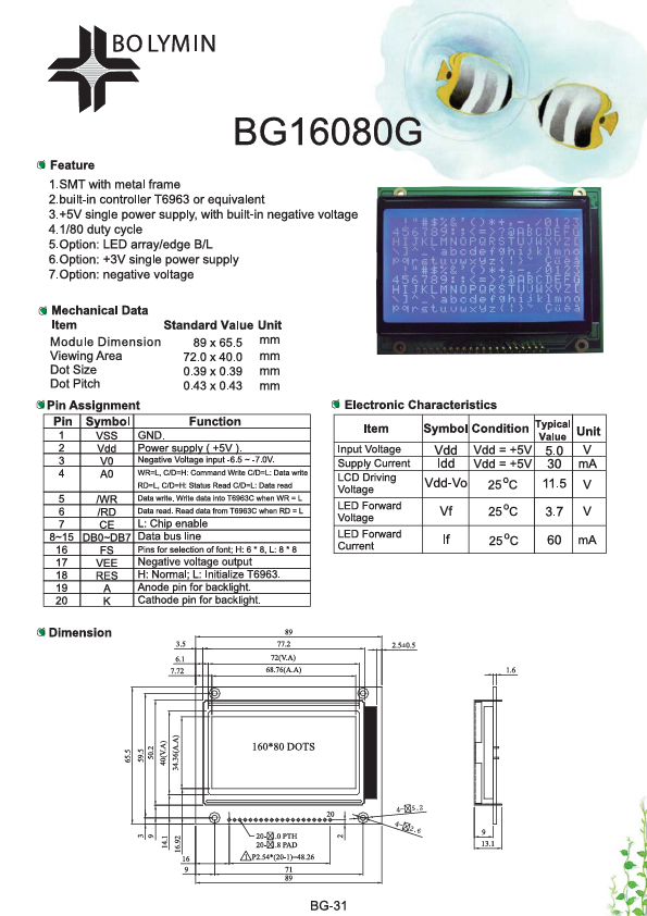 BG16080G Bolymin