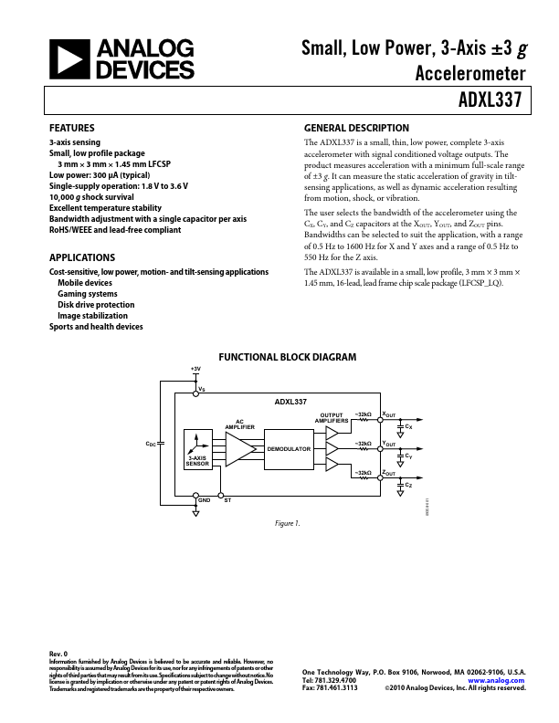 ADXL337 Analog Devices