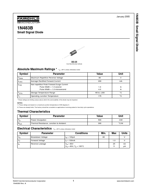 1N483B Fairchild Semiconductor