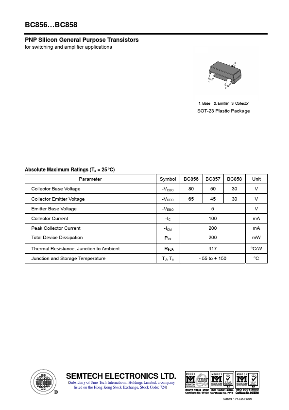 BC856 SEMTECH