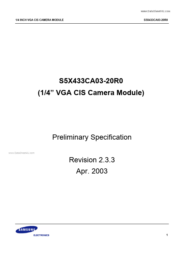 S5X433CA03-20R0 Samsung Semiconductor