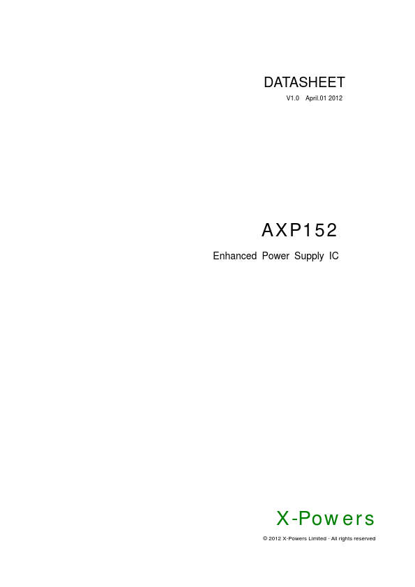 <?=AXP152?> डेटा पत्रक पीडीएफ