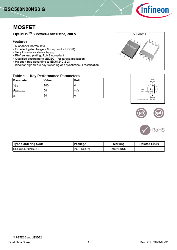 BSC500N20NS3G