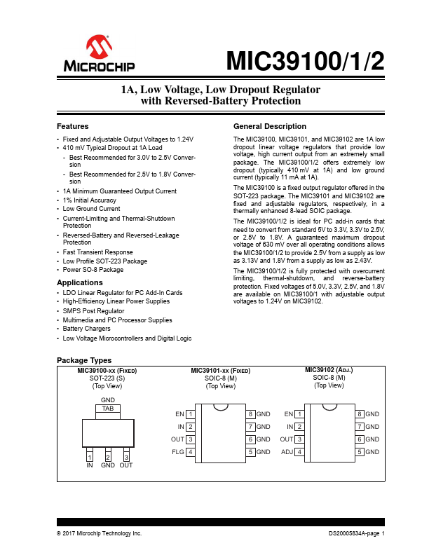 MIC39101 Microchip