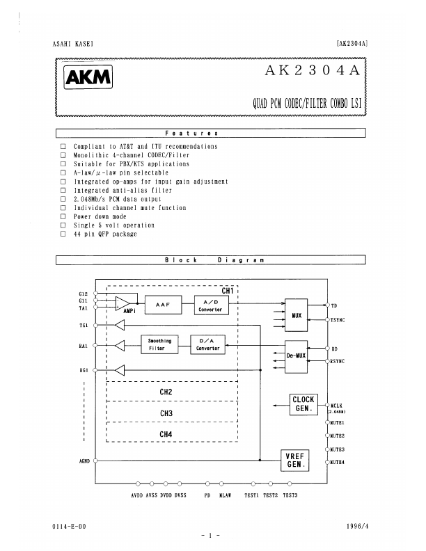 AK2304A Asahi Kasei Microsystems
