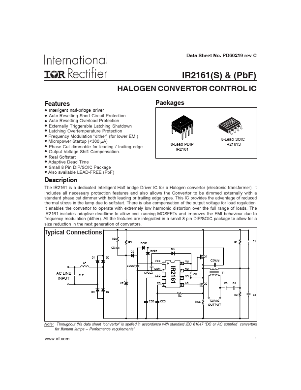 IR2161 International Rectifier