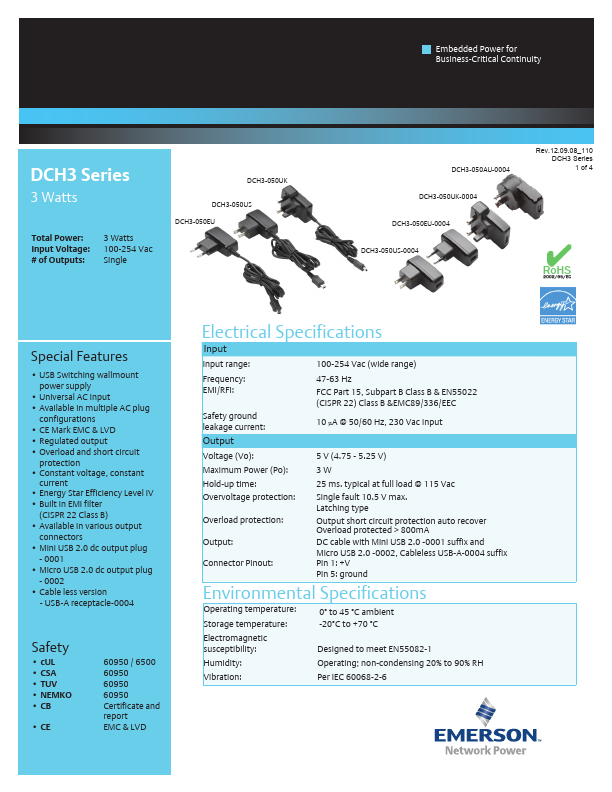 DCH3-050UK-0002 Emerson