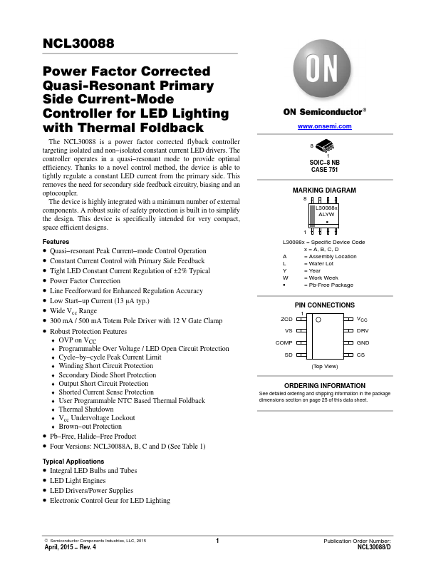 NCL30088 ON Semiconductor